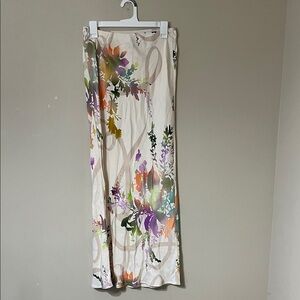 Anthropologie Floral Pencil Skirt - Cream and Multicolor